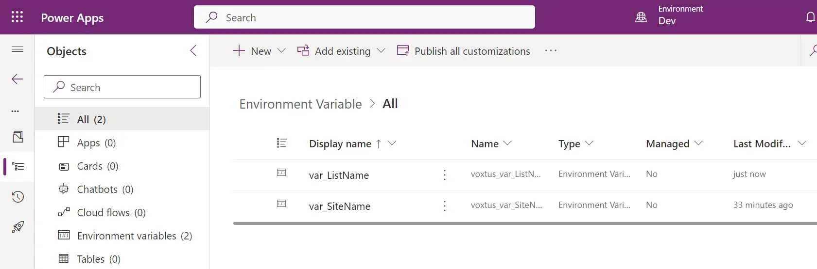 environment variables environment variables